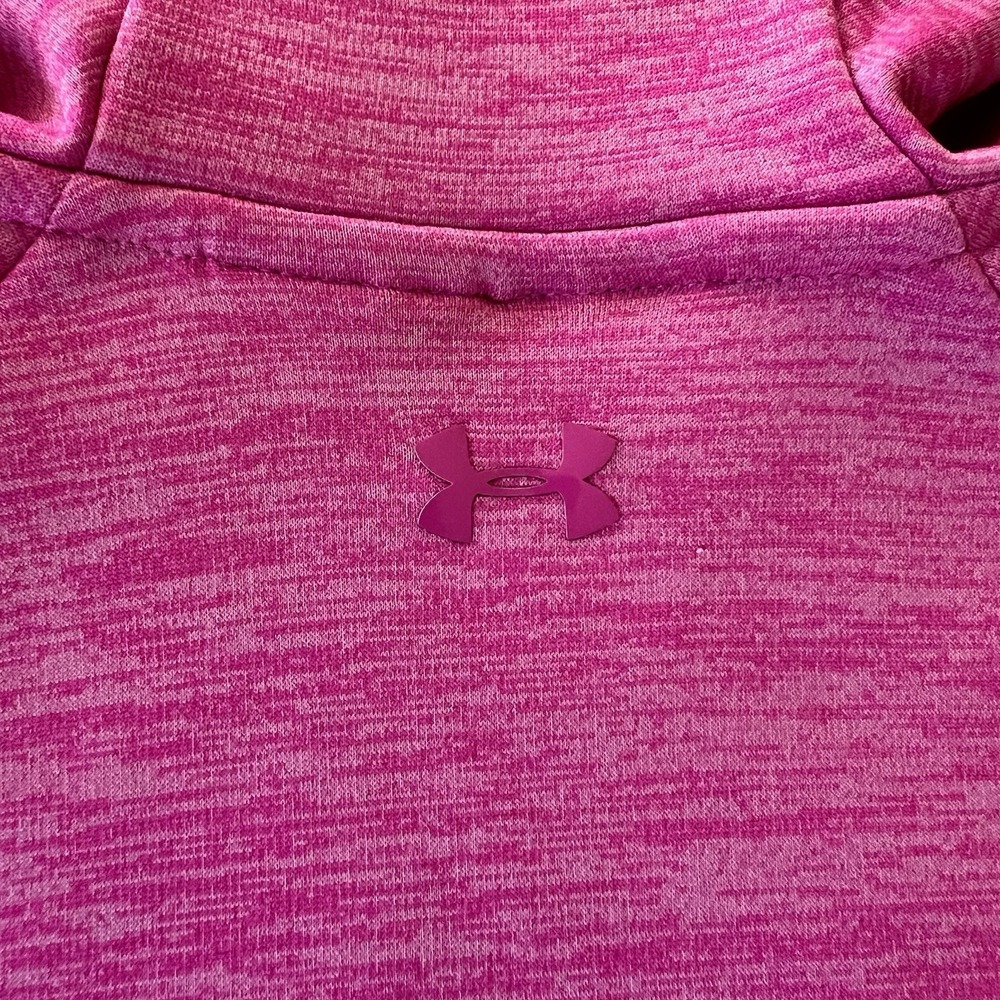 Under Armour‎ Hoodie XS Pink Sweatshirt Pullover Loose Pockets Women - Picture 8 of 9
